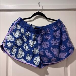 Stylish Blue and Lavender Athletic Shorts